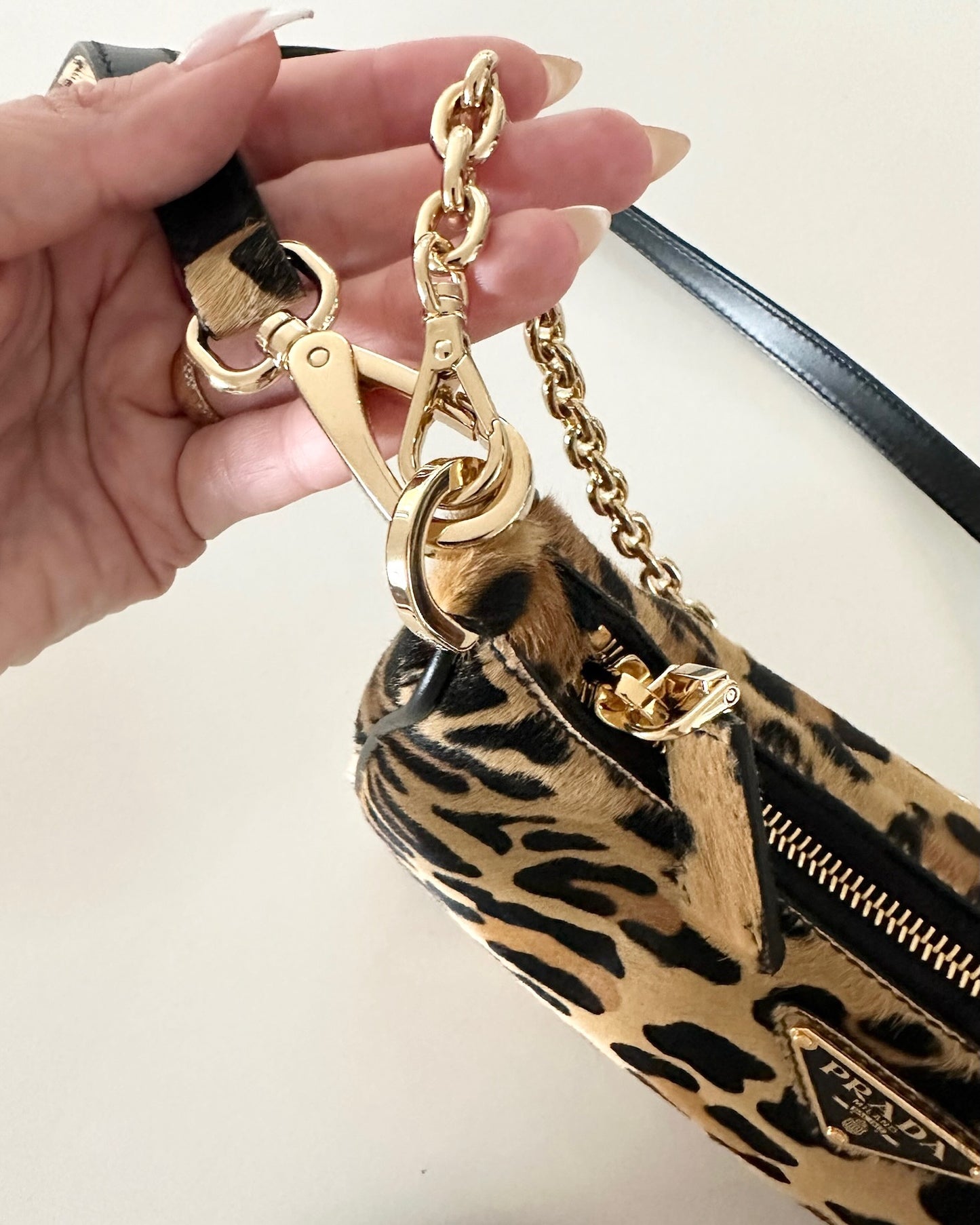 Prada Re-Edition Leopard Print Mini Bag