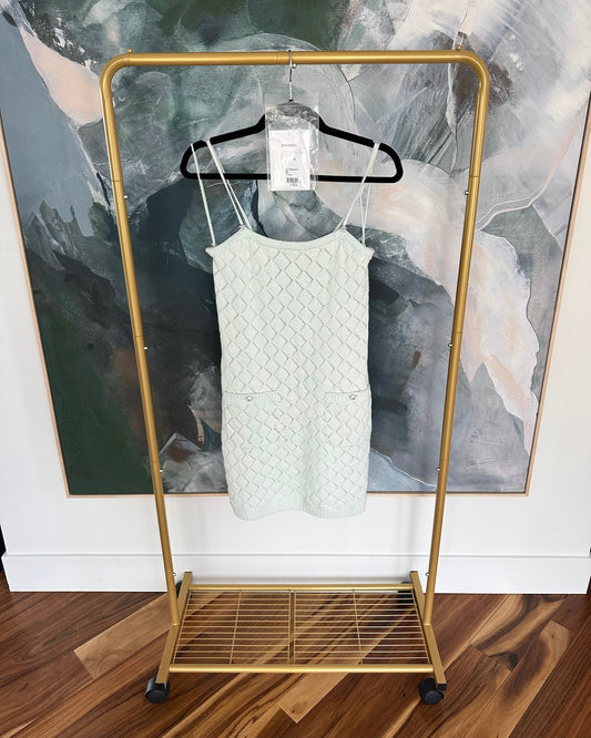 Chanel Green Cotton Blend Mini Dress Size 6/40