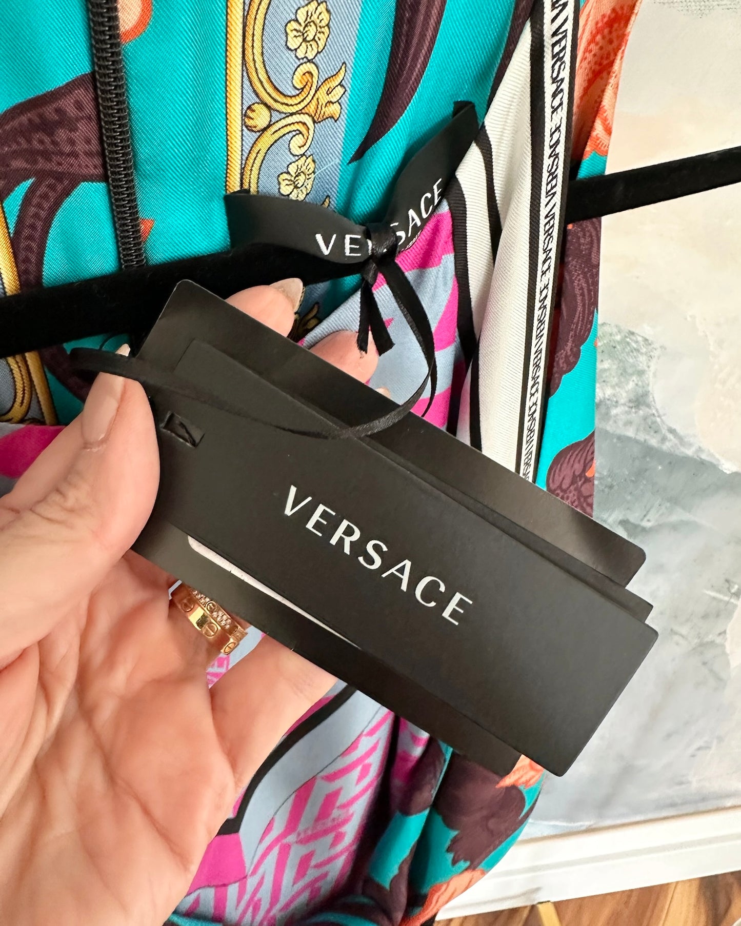 Versace Cut Out Wrap Dress