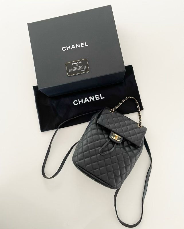 Chanel Small Black Lambskin Urban Spirit Backpack