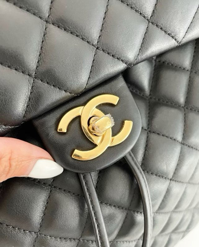 Chanel Small Black Lambskin Urban Spirit Backpack