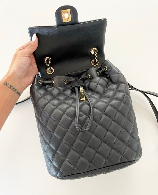 Chanel Small Black Lambskin Urban Spirit Backpack